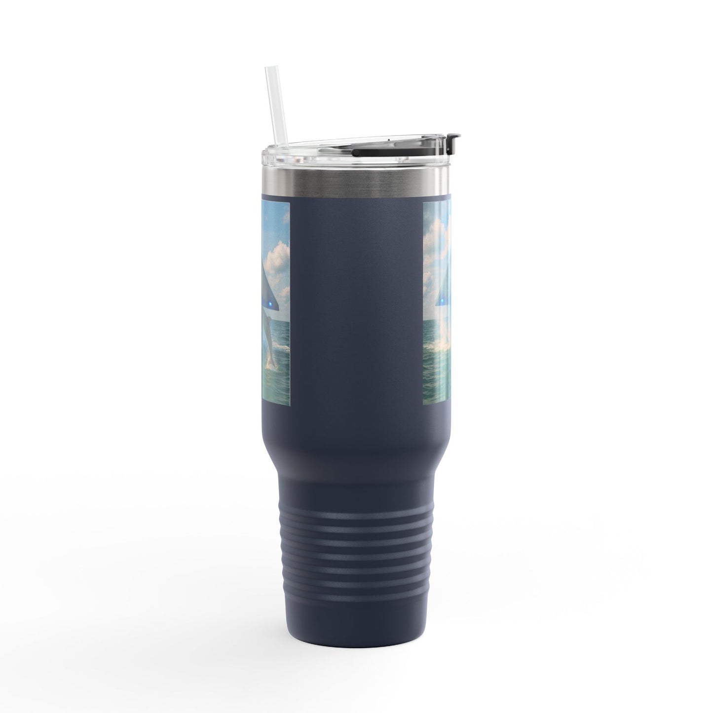 Insulated Travel Mug, 40oz / UFO and Dolphin