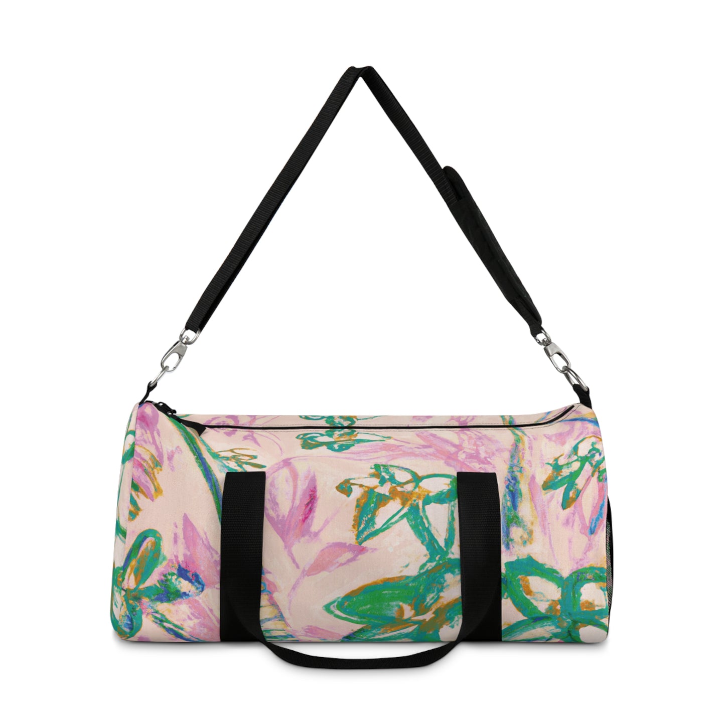 Tropical Rainforest Duffel Bag - Perfect for Travel and Gym / Tropical Doodles, Pink