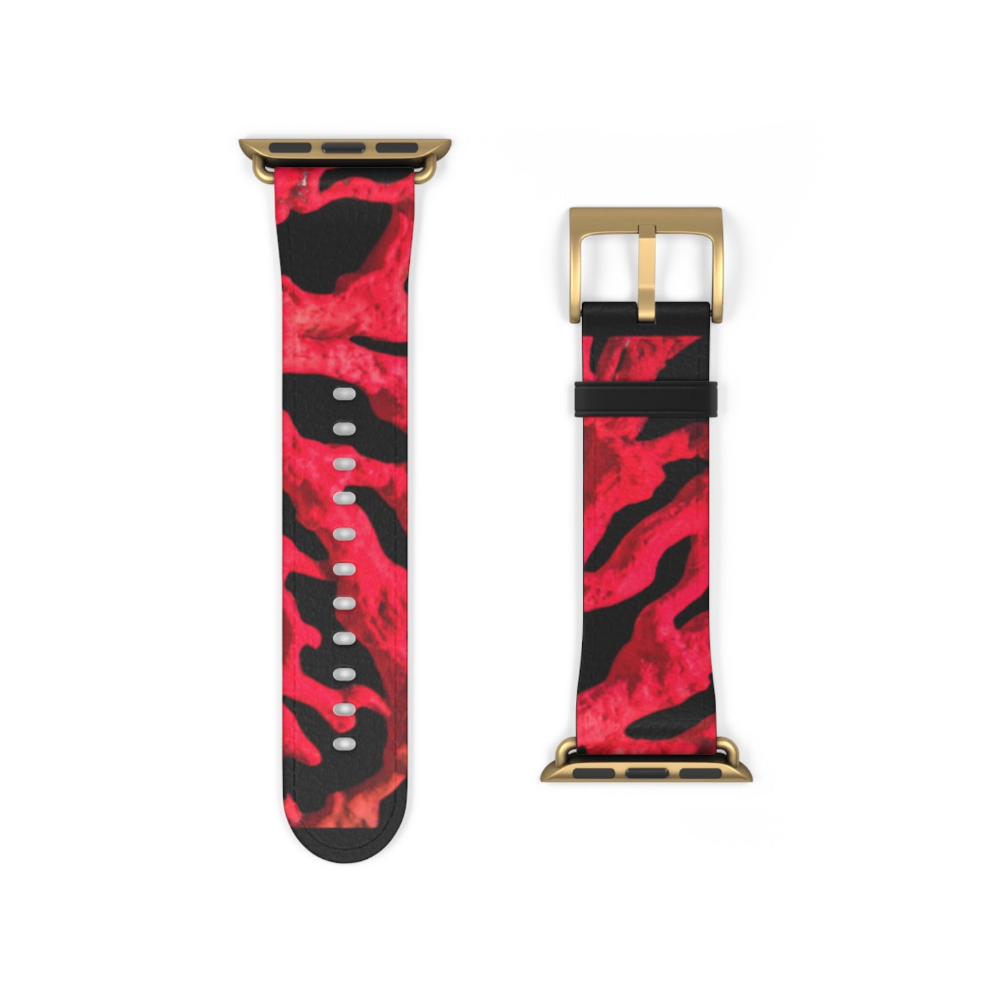 Apple Watch Band - Red Coral, black background