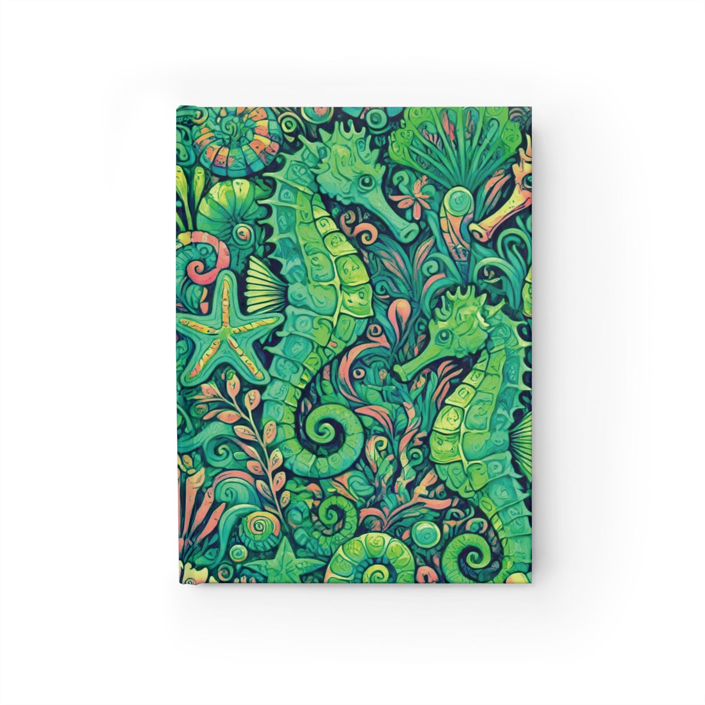 Seahorses/Hot Lime Journal - 5" x 7"