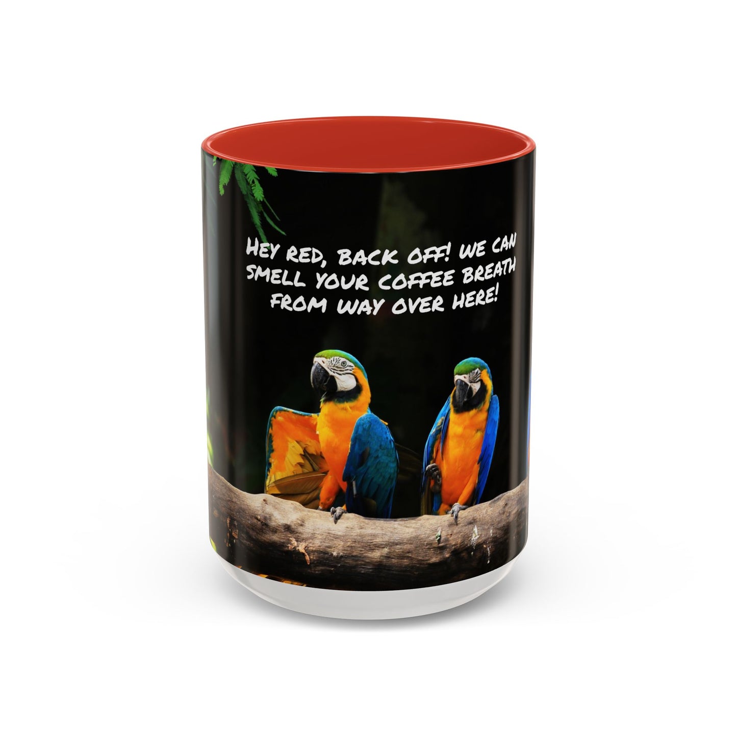 Parrot Accent Coffee Mug (11, 15oz), 8 Colors - Coffee Breath