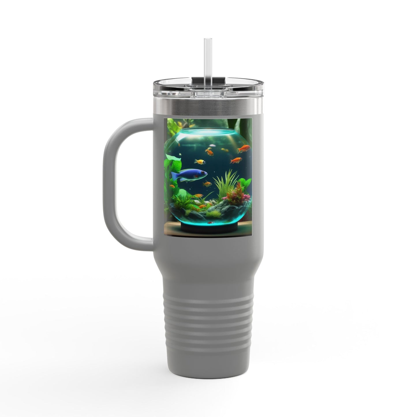 Insulated Travel Mug, 40oz / Tropical Fish Bowl #1 - Perfect for Outdoor Adventures