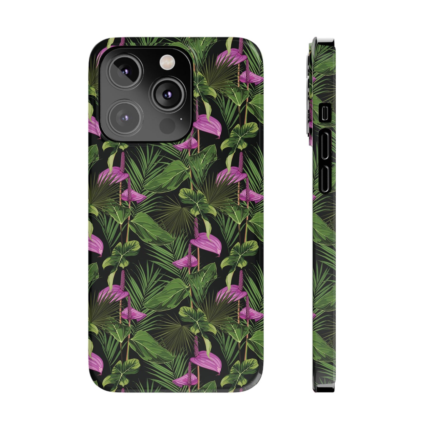 Slim Phone Cases - Anthurium and Palm