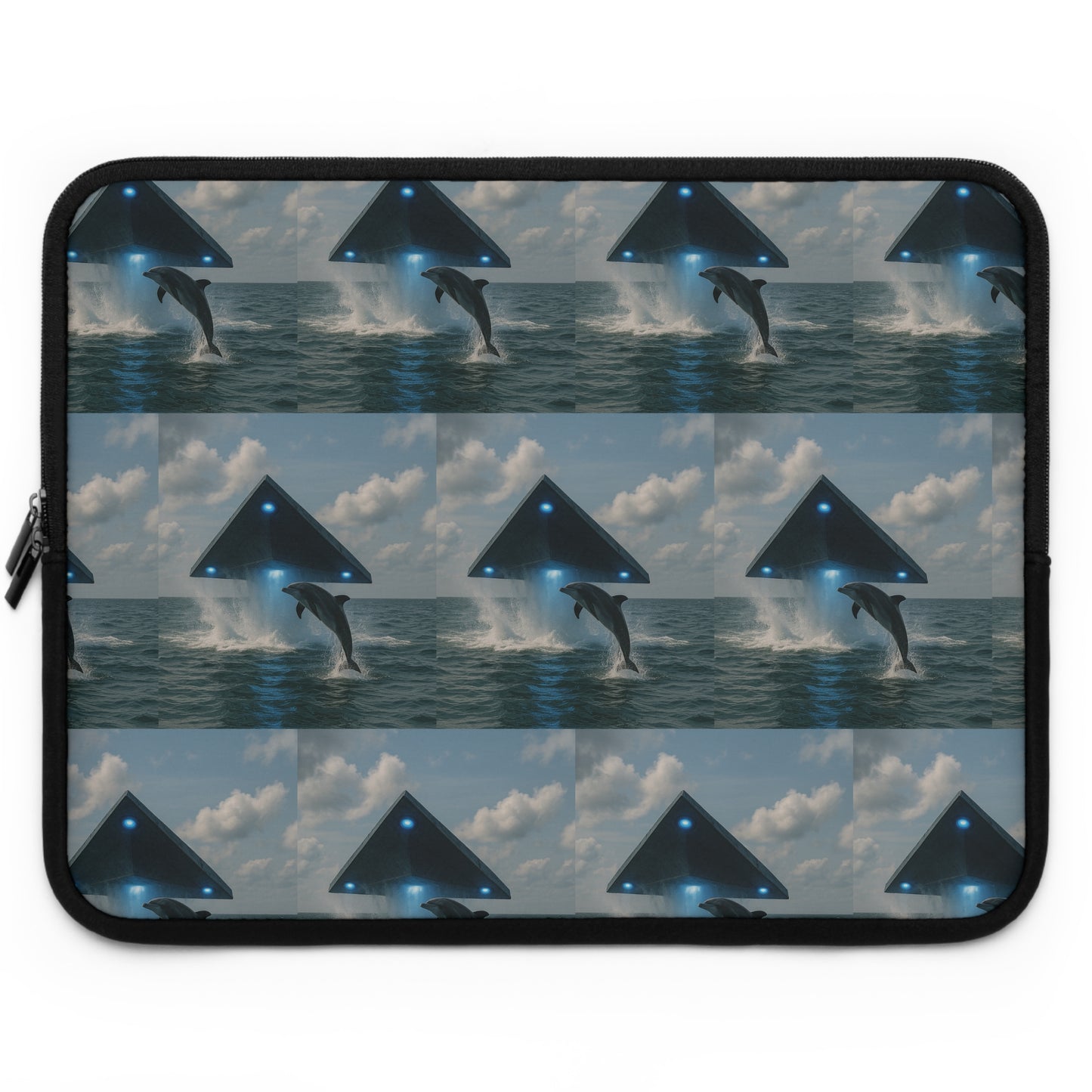 Tropical Laptop Sleeve, 5 Sizes - Perfect for Ocean Lovers / UFO and Dolphin