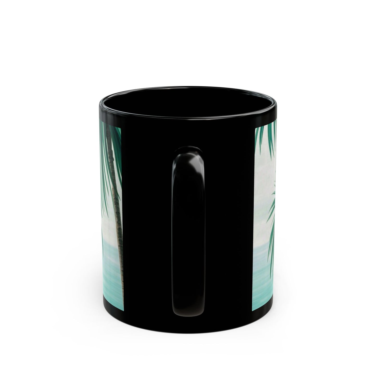 Black Coffee Mug - Tiny Palm Island