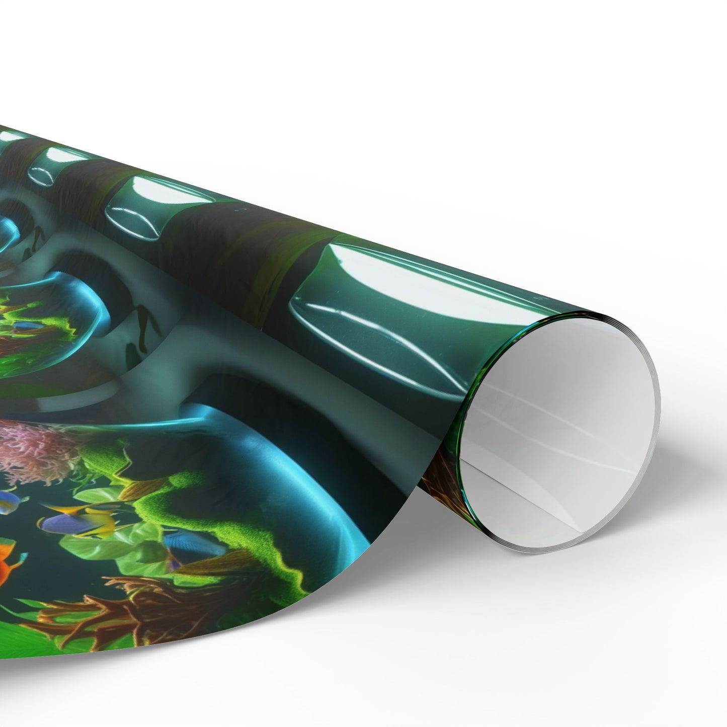 Wrapping Paper - Tropical Gift Wrap for All Occasions, 3 Sizes/2 Finishes / Tropical Fish Bowl
