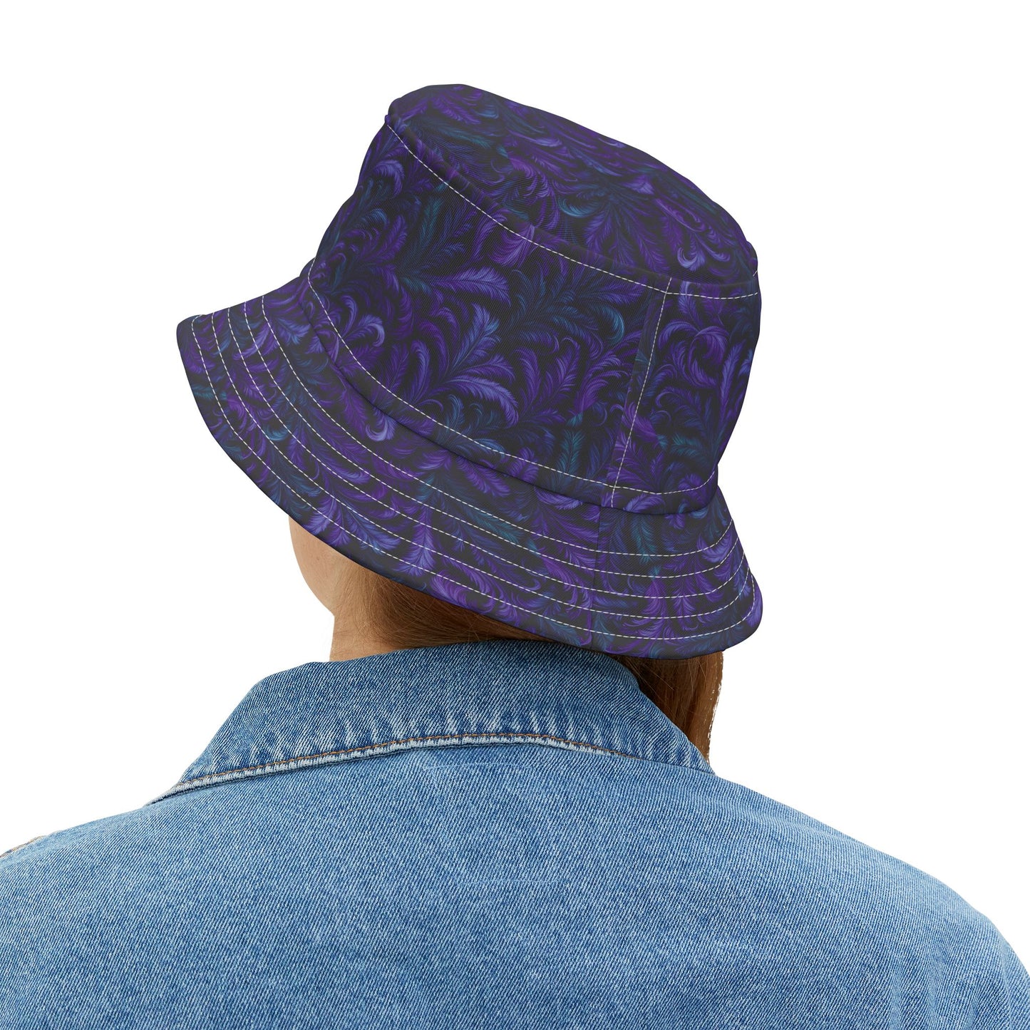 Tropical Polyester Bucket Hat, 2 Sizes - Rocco Purple