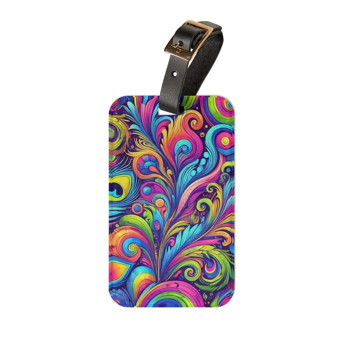 Luggage Tag - Feather Currents Pop