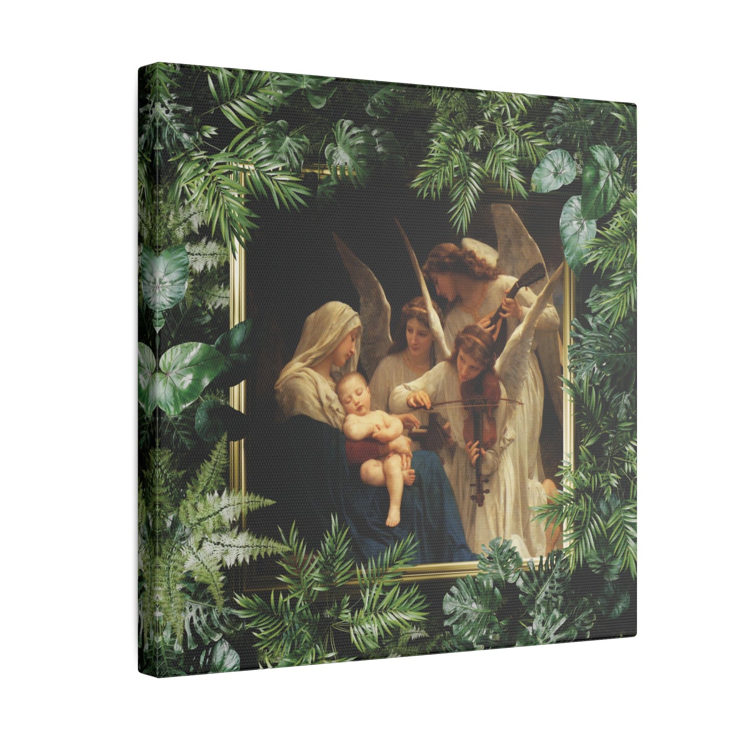 "Tropical Song of the Angels" Canvas Artwork - Religious Canvas Print / Virgin Mary