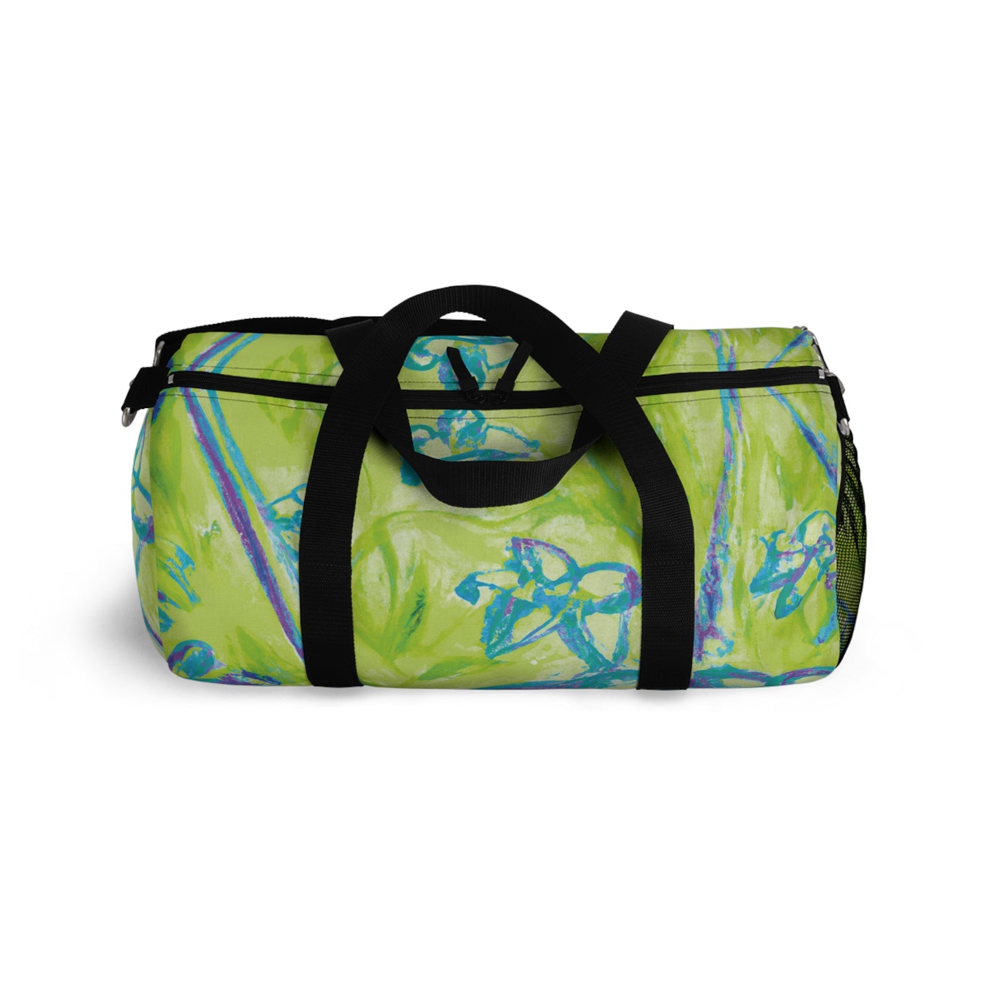 Tropical Rainforest Duffel Bag - Perfect for Travel and Gym / Tropical Doodles, Lime