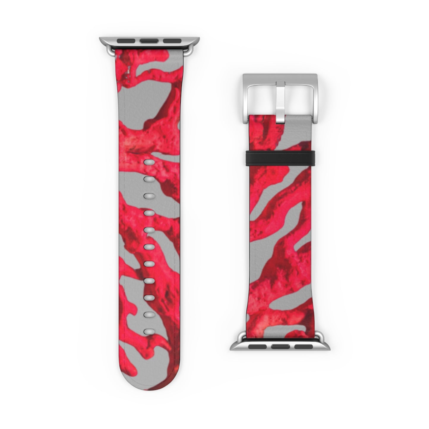 Apple Watch Band - Red Coral, lt. grey background