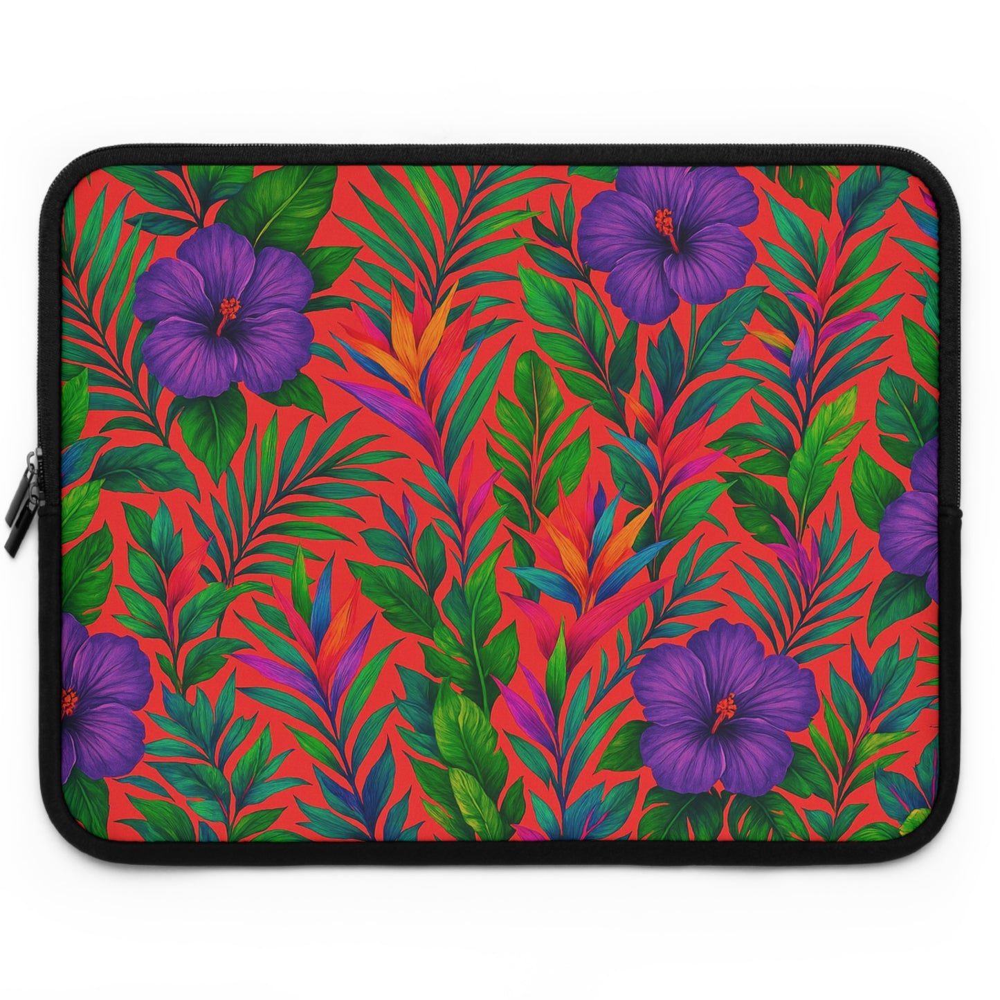 Tropical Laptop Sleeve, 5 Sizes - Perfect for Beach Lovers & Students / Midnight Flowers