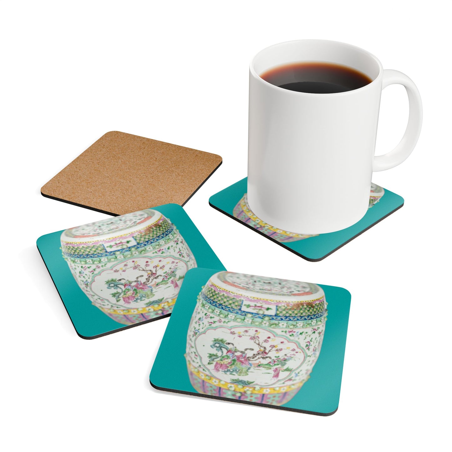 Coaster Set - Happy Porcelain Stool