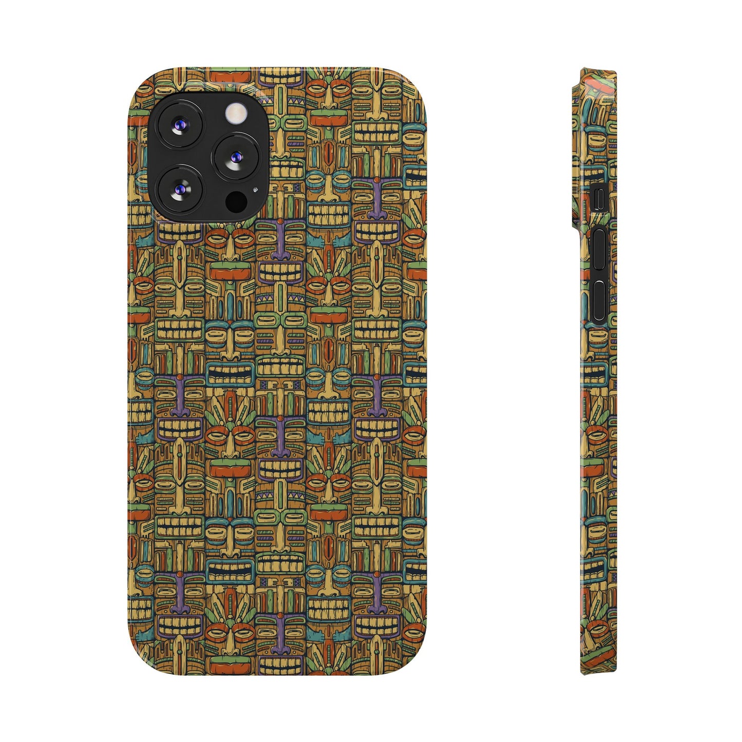 Slim Phone Cases - Colorful Tiki Party