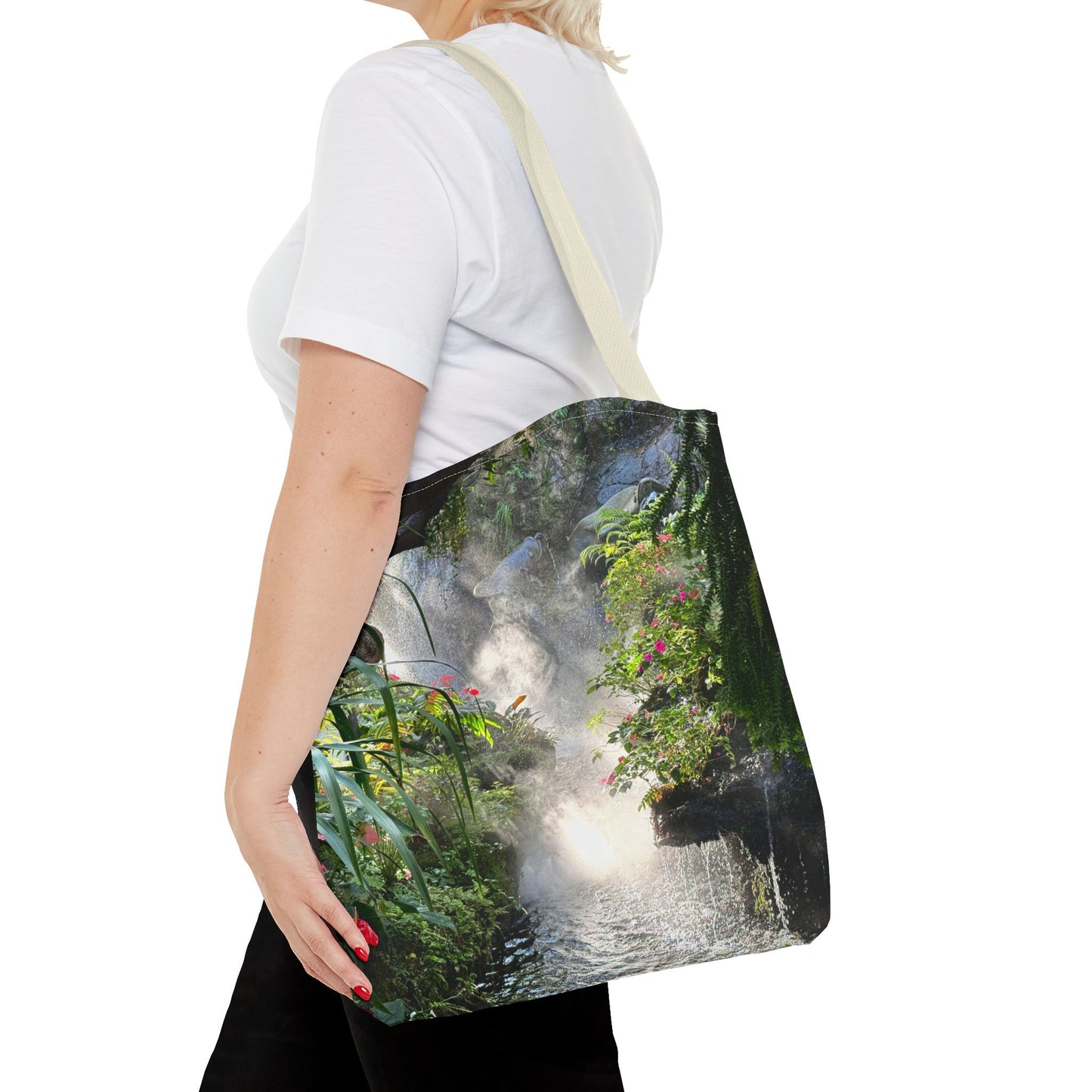Tropical Misty Rainforest River Tote Bag - 3 Sizes