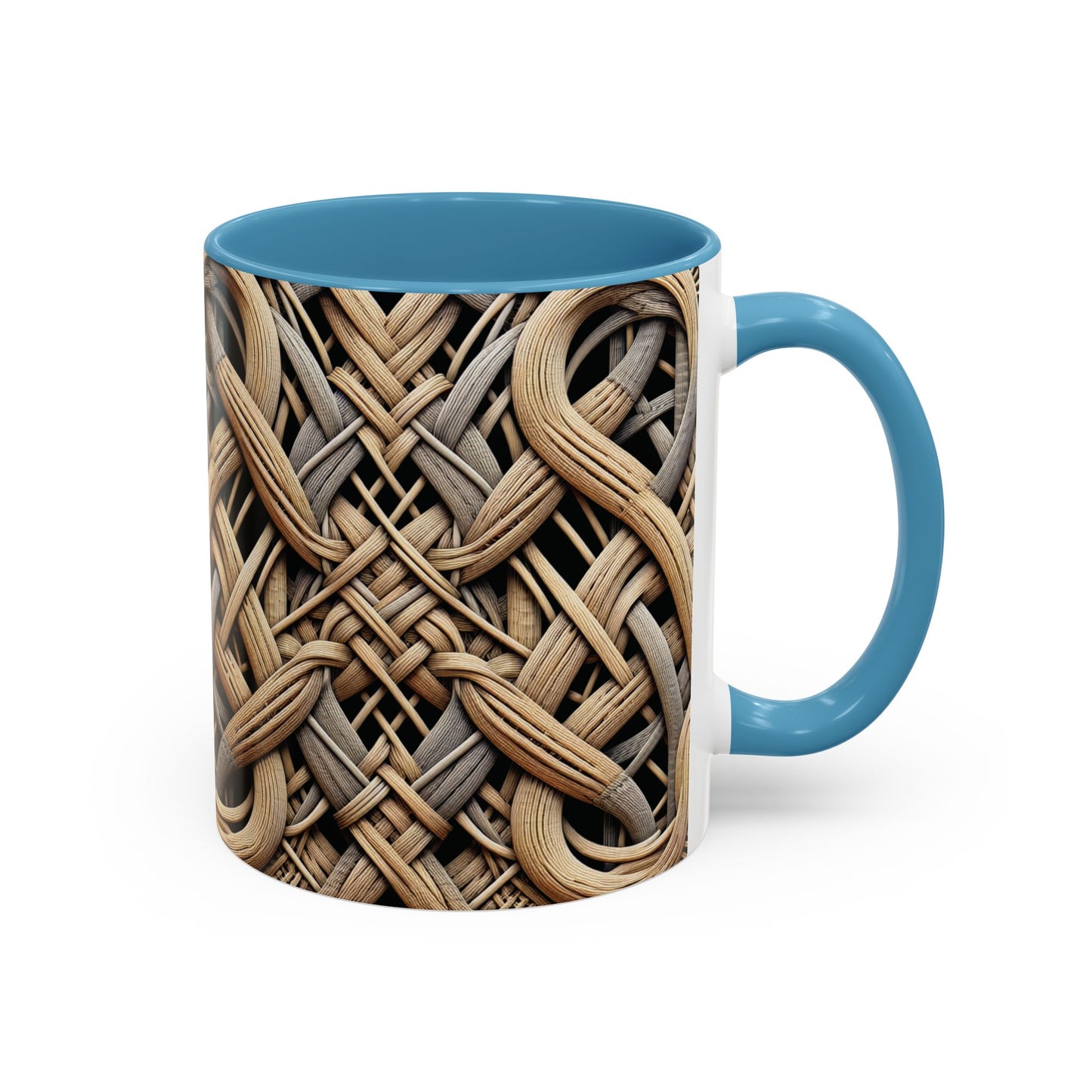 Accent Coffee Mug (11, 15oz), 8 Colors - Beach Wicker