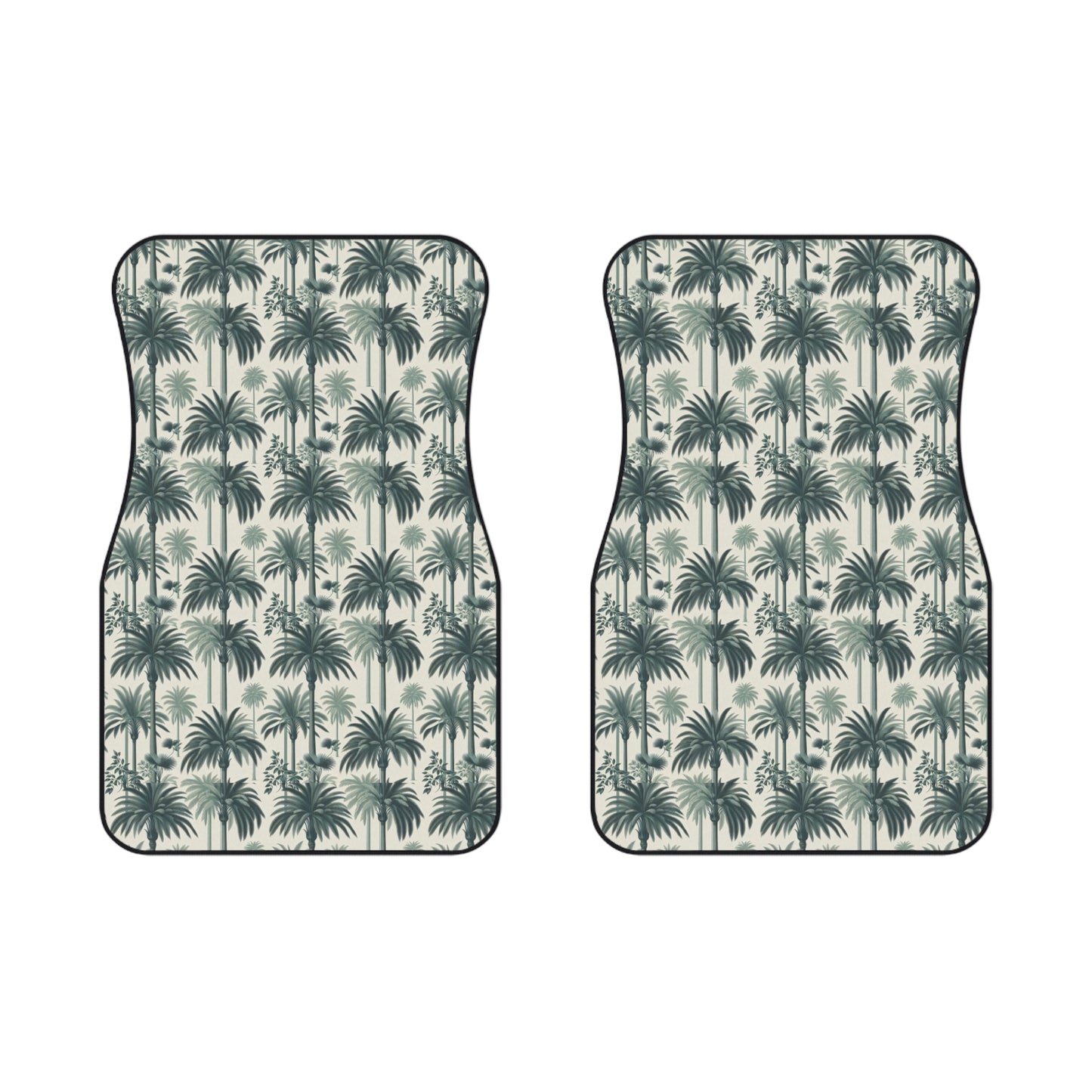 Tropical Palm Toile Car Floor Mats - SET of 2