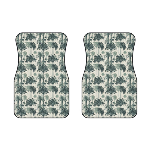 Tropical Palm Toile Car Floor Mats - SET of 2