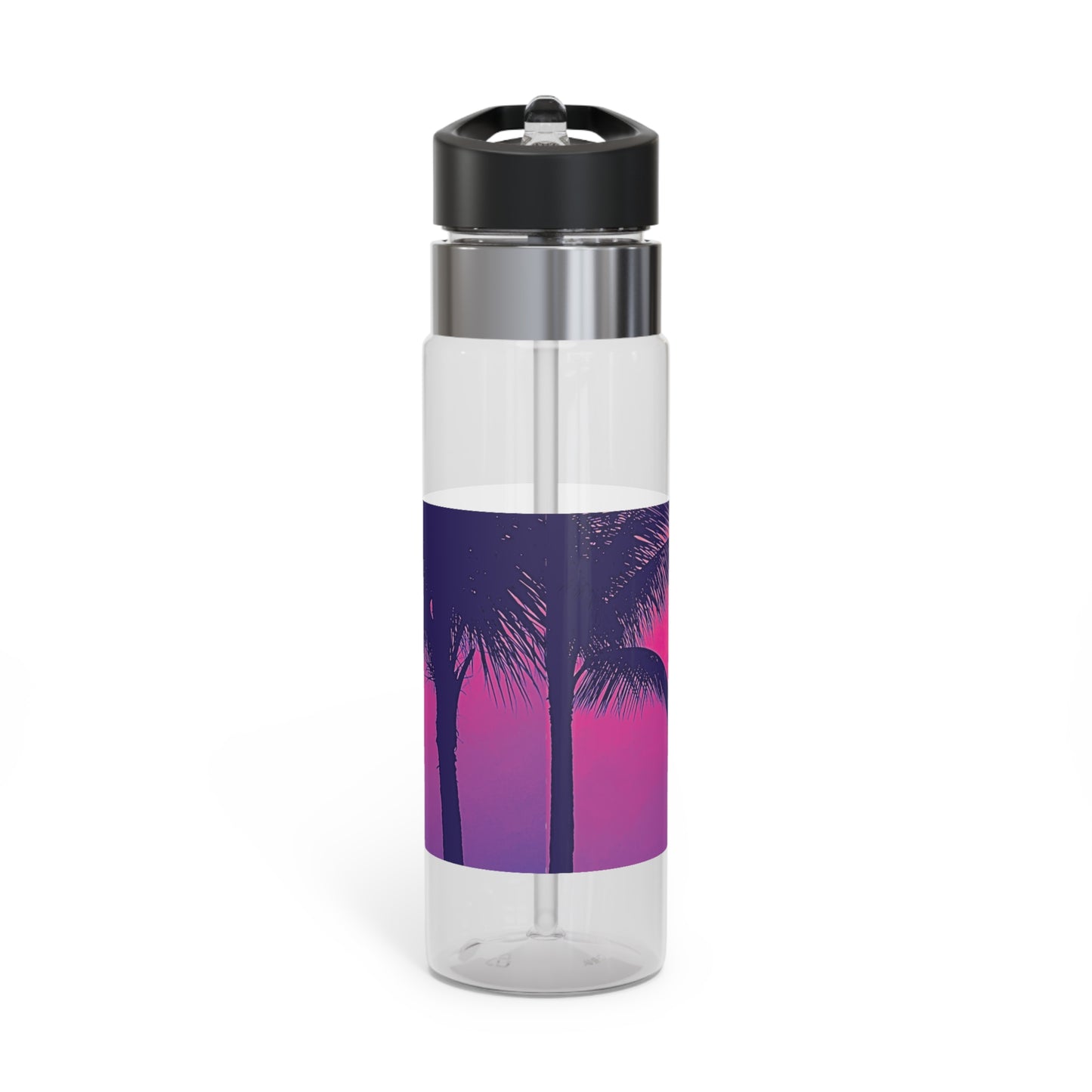 Tropical 20oz Tritan Sport Water Bottle -  Leakproof, Lightweight, BPA-Free / Palm Glow Pop