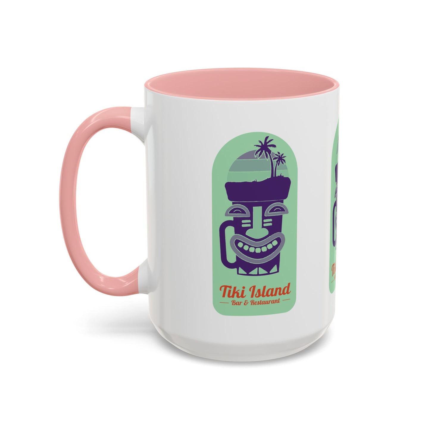 Tiki Island Accent Coffee Mug - Fun Tropical Drinkware for Beach Vibes, green