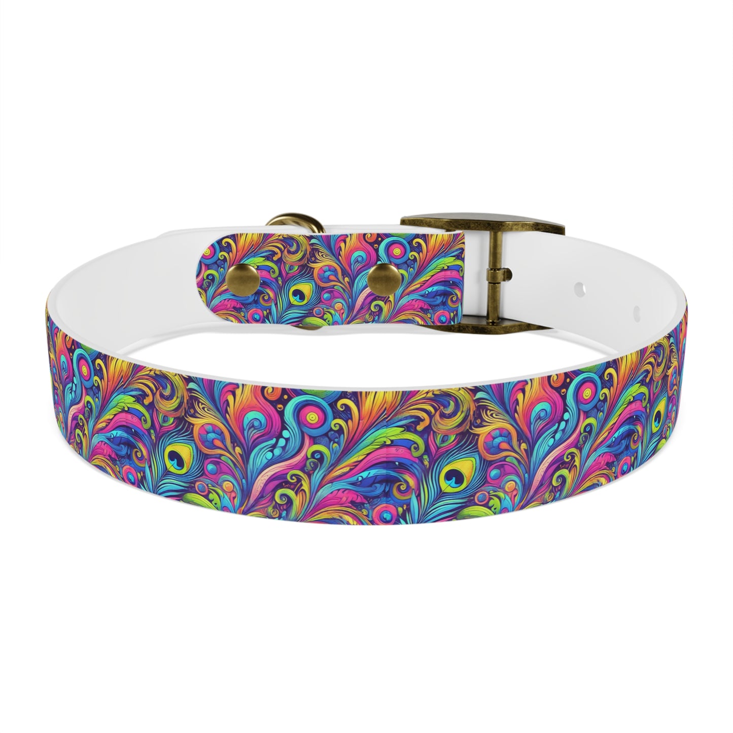Tropical Dog Collar - Fun and Playful Pet Accessory / Feather Currents Pop