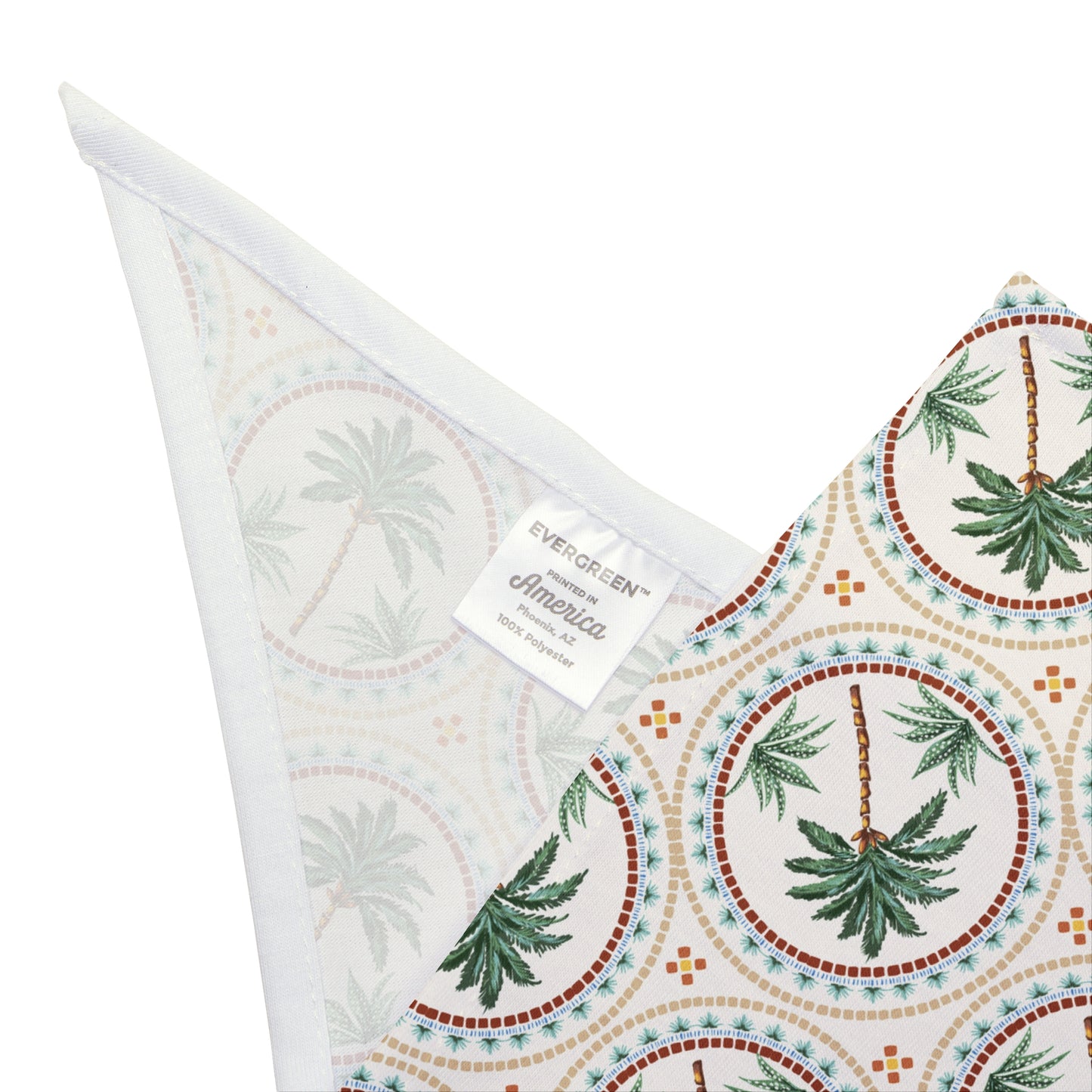 Mosaic Palms Tropical Pet Bandana, 2 Sizes - Stylish accessory for dogs & cats