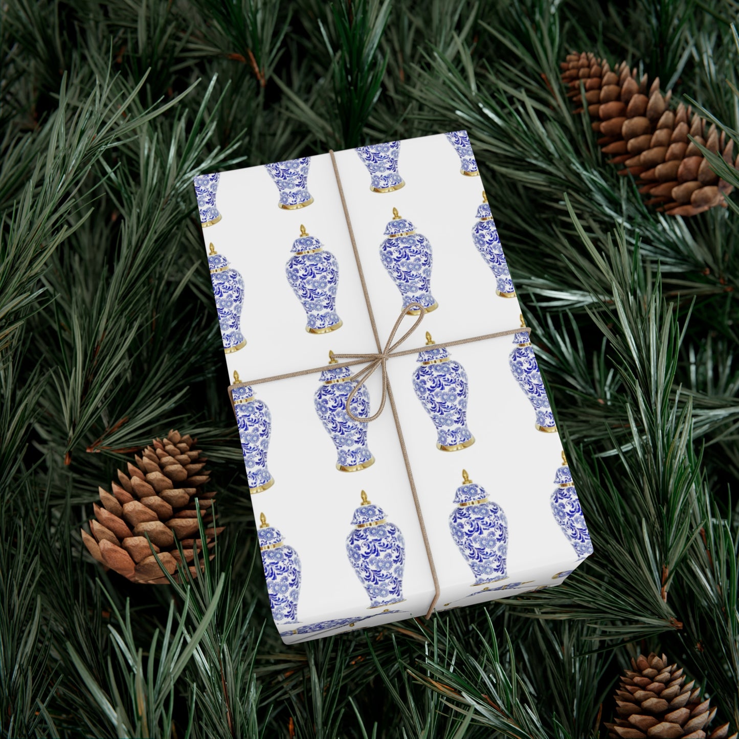 Gift Wrap Papers, Blue and White Ginger Jar, 3 Sizes