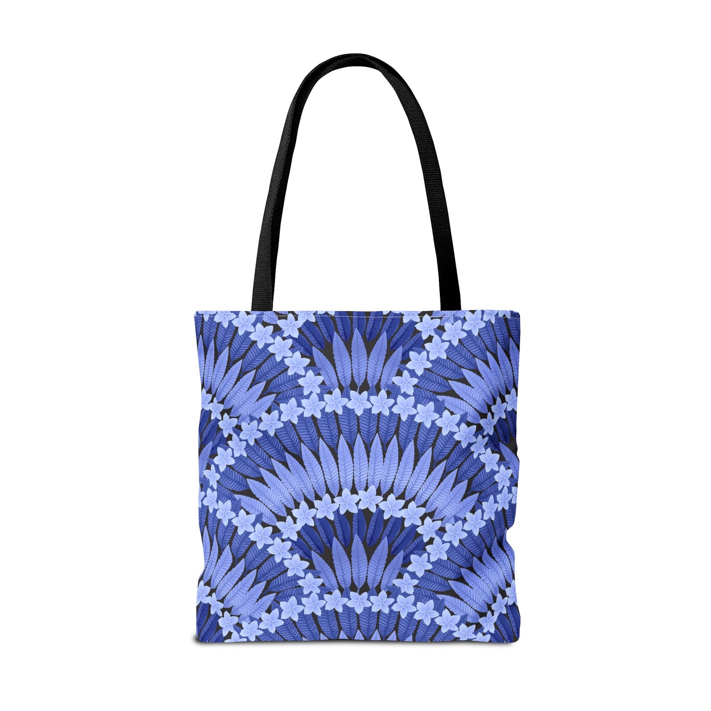 Plumeria and Palms Blue Tote Bag - 3 Sizes