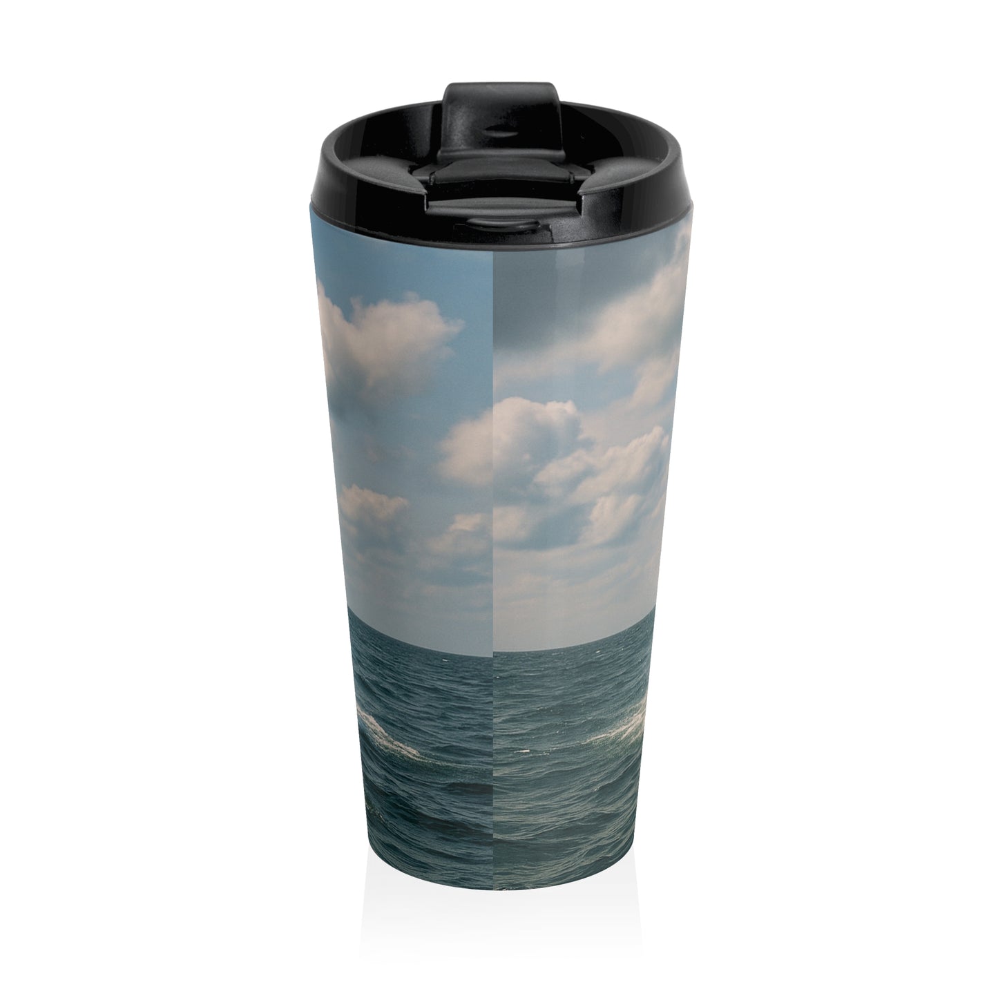 15 oz. Stainless Steel Travel Mug / UFO & Dolphin