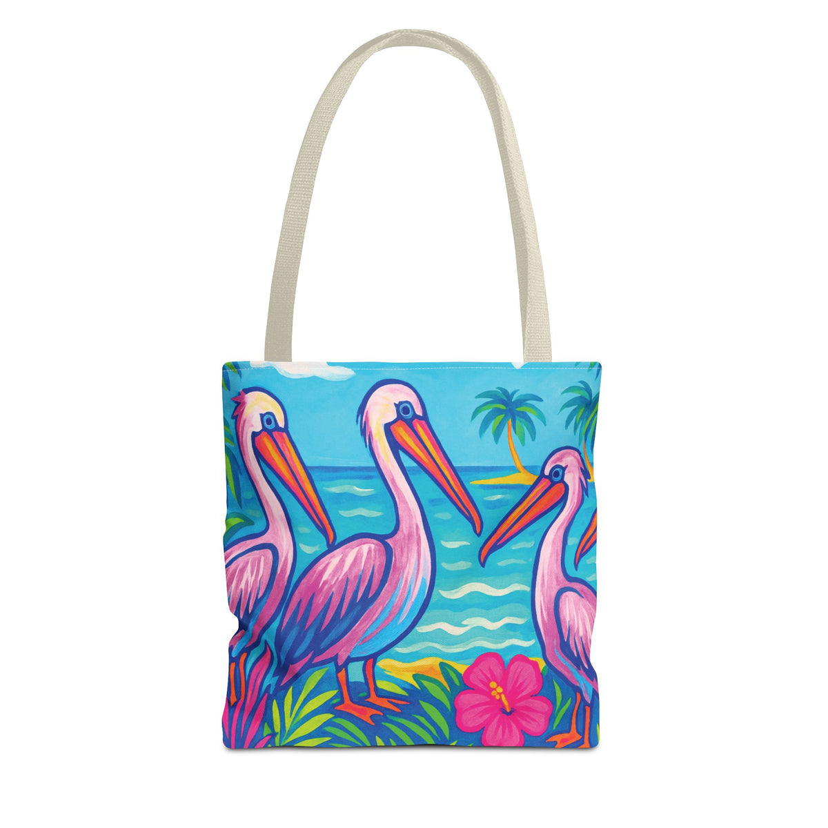 Beach Pelican Party Tote Bag - 3 Sizes