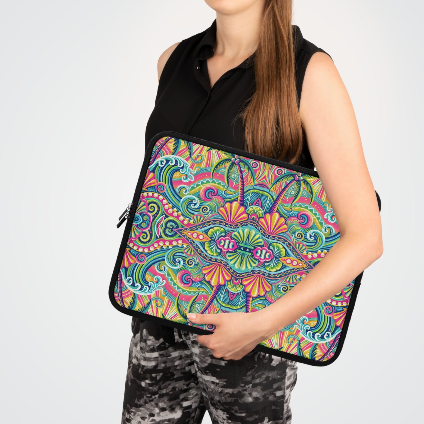 Tropical Laptop Sleeve, 5 Sizes - Perfect for Beach Lovers & Students / Kaleido Bay