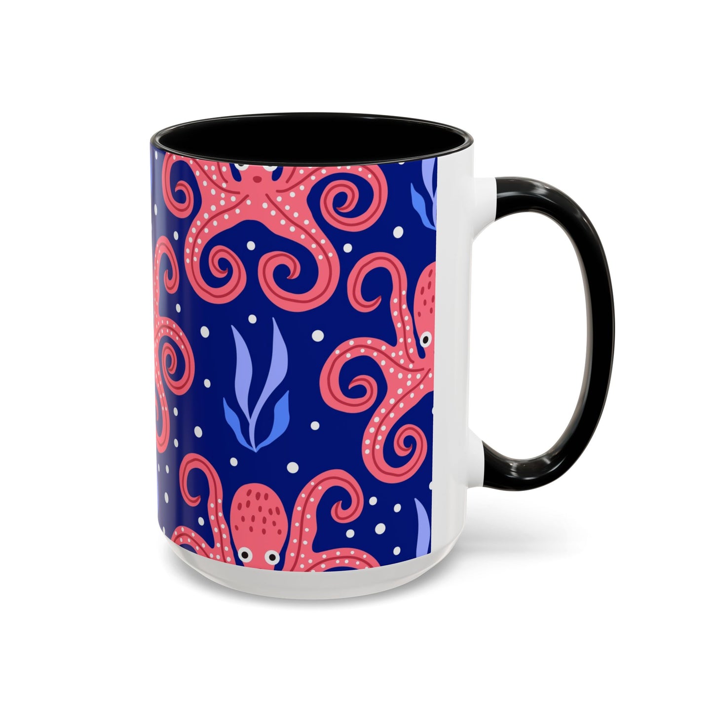 Accent Coffee Mug (11, 15oz), Tentacle Twist Octopus / Various Colors