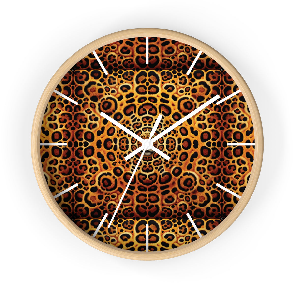 Kaleido Jaguar Spots Wall Clock – Fun Home Decor for Nature Lovers, 6 Variants