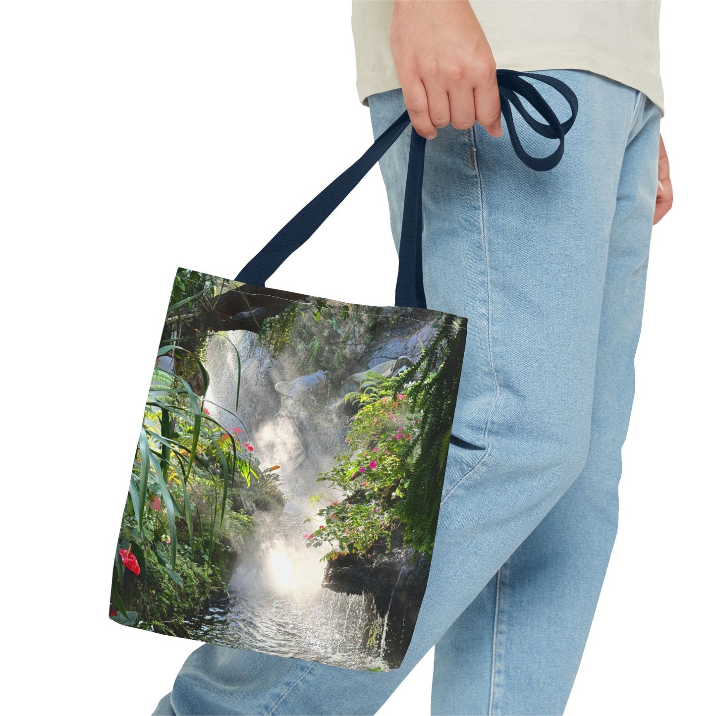 Tropical Misty Rainforest River Tote Bag - 3 Sizes