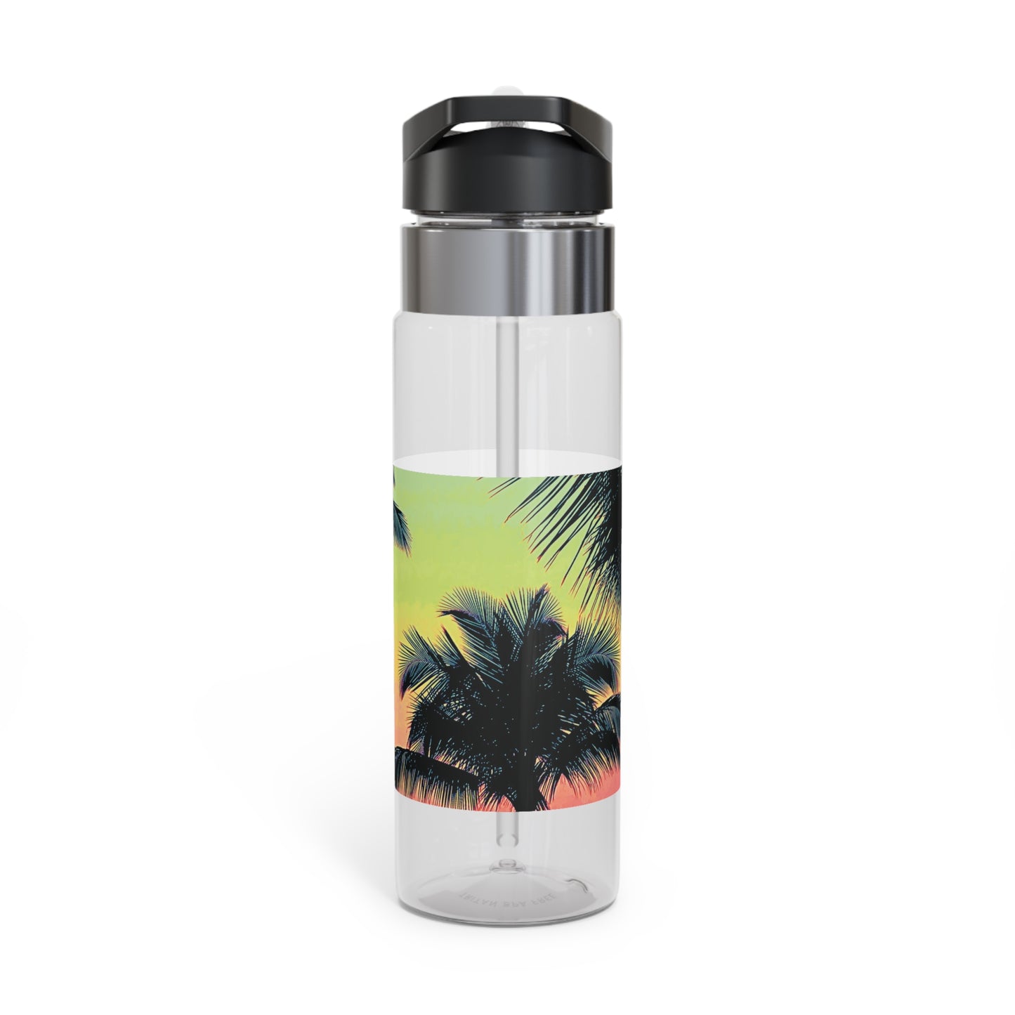Tropical 20oz Tritan Sport Water Bottle -  Leakproof, Lightweight, BPA-Free / Palm Glow Sangria