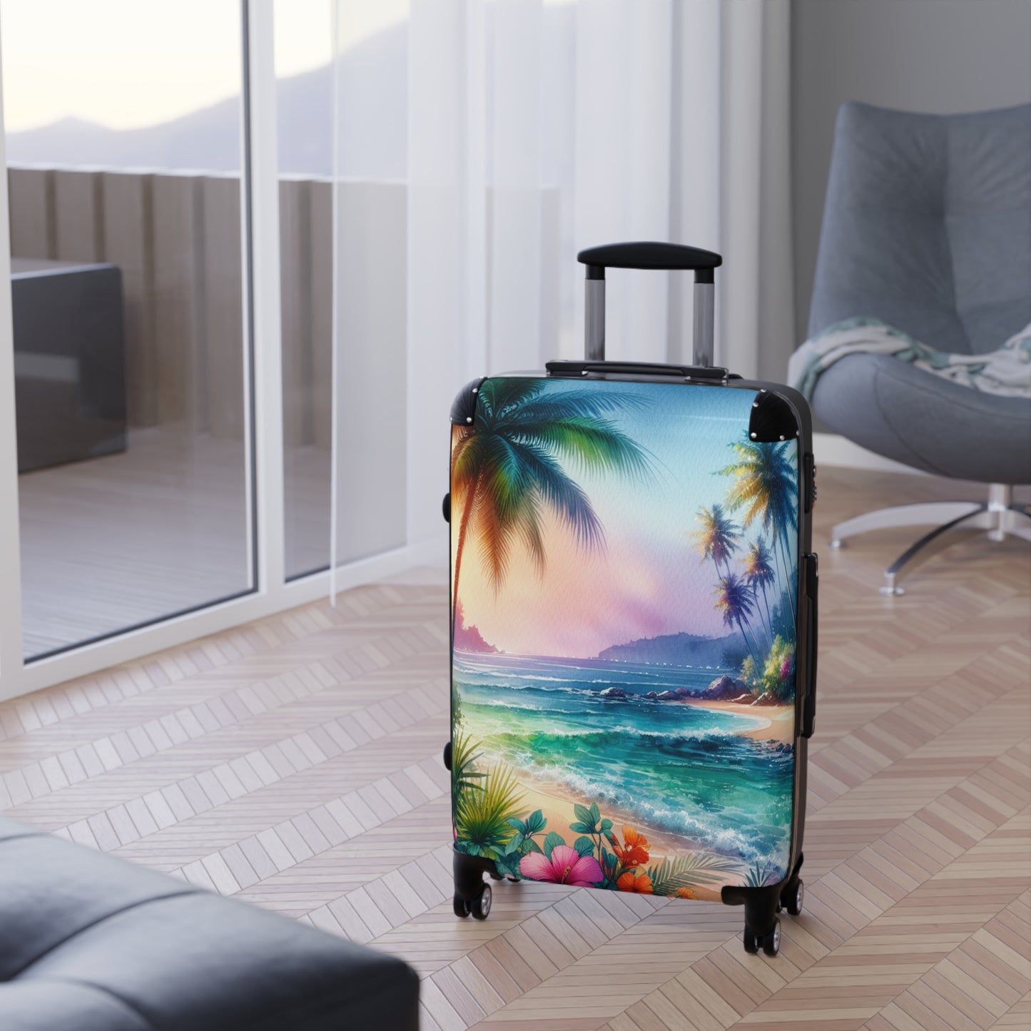 Tropical Suitcase - Stylish Travel Luggage for Adventurers / Bay of Peace