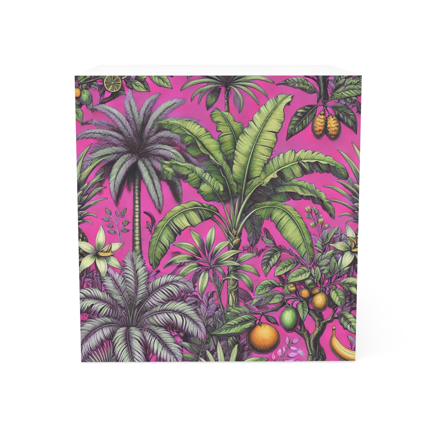 Note Cube - Tropical Fruit, Hot Pink
