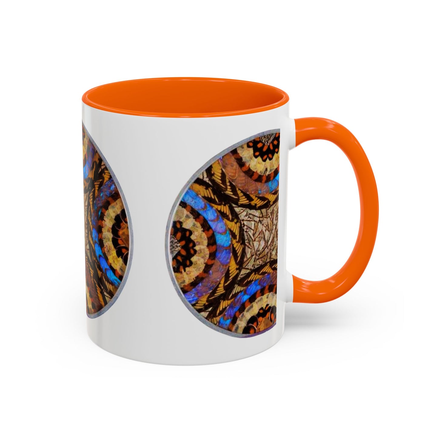 Accent Coffee Mug (11, 15oz), 8 Colors - Real Butterfly Wings Plate #3