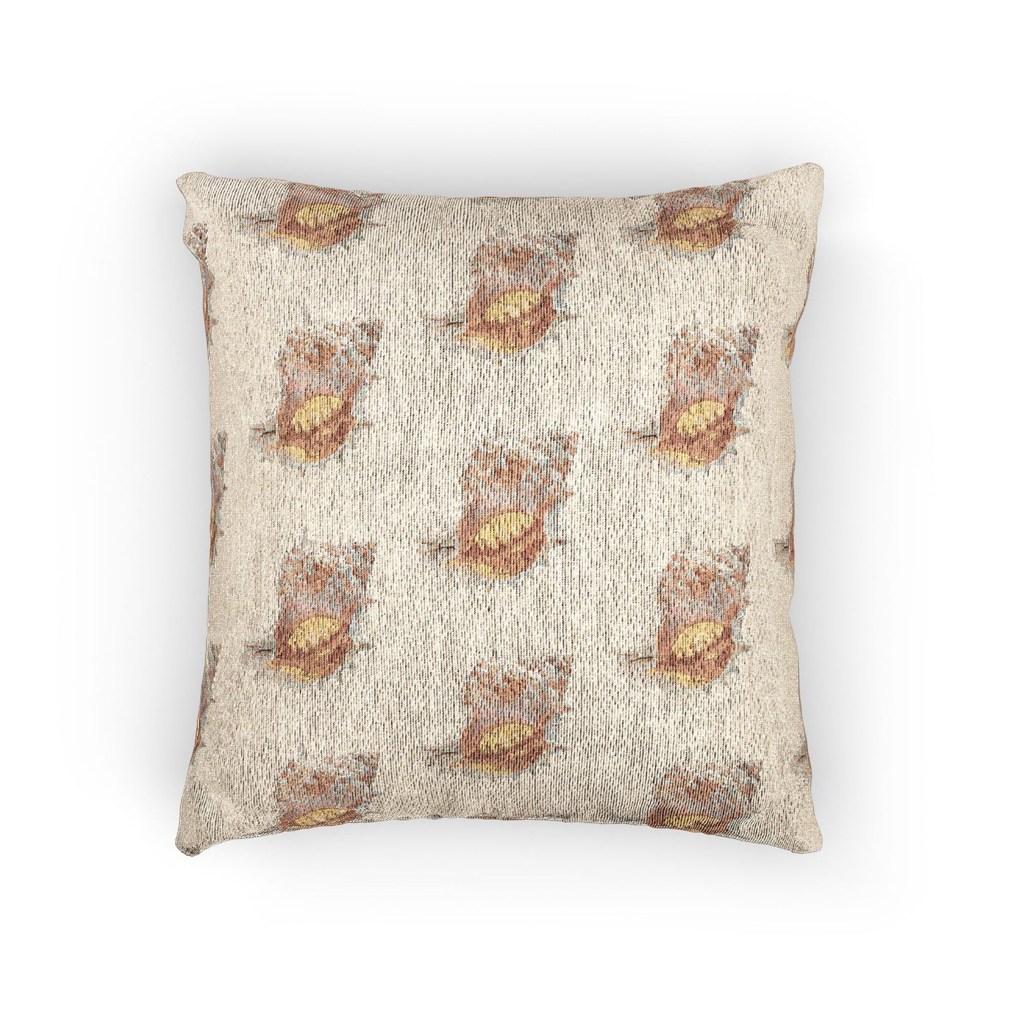 Woven Pillow, 17"W x 18"L - Photo Conch Shell