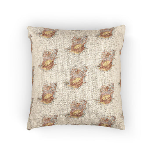 Woven Pillow, 17"W x 18"L - Photo Conch Shell