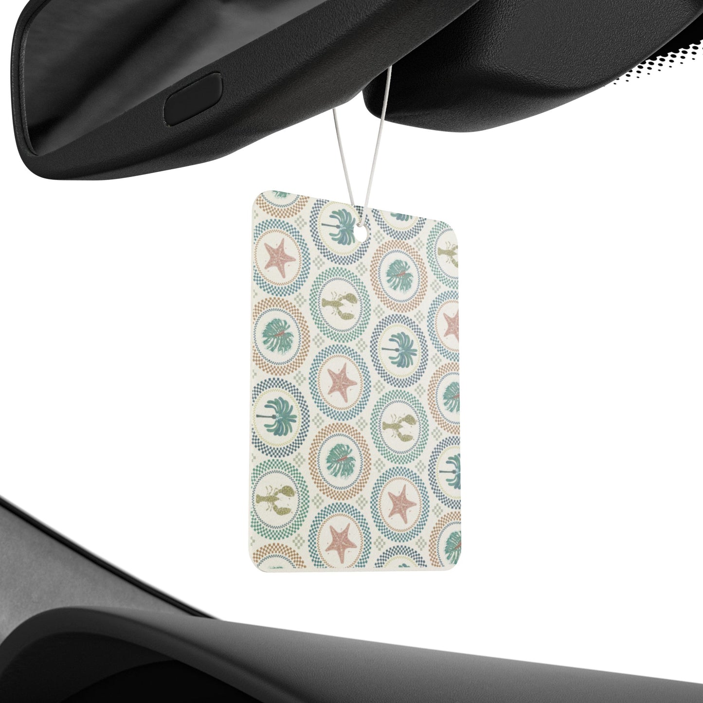 Car Air Freshener - Mosaic Tropi Life, blue