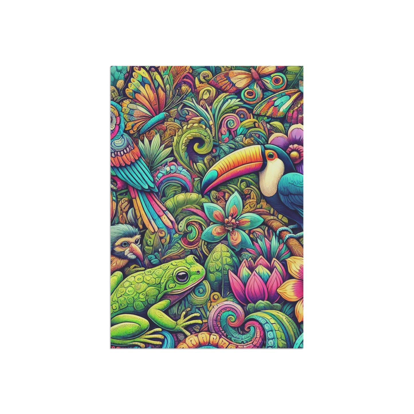 Tropical Garden Flag - Perfect for Outdoor Decor / Rainforest Funday