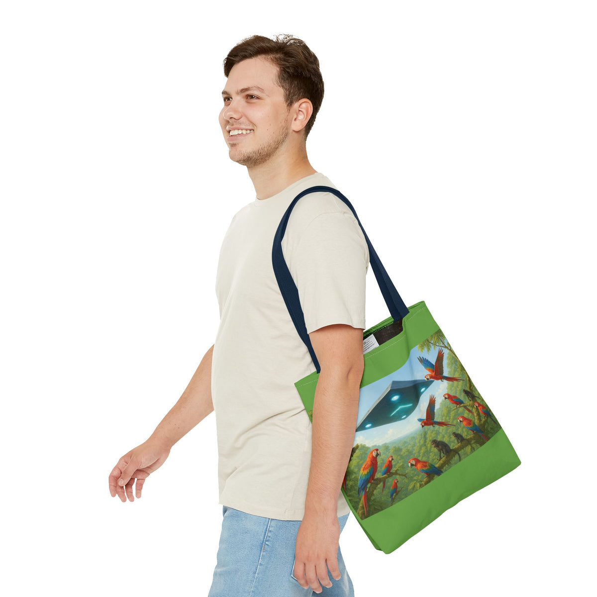 UFO and Macaws Tote Bag - 3 Sizes