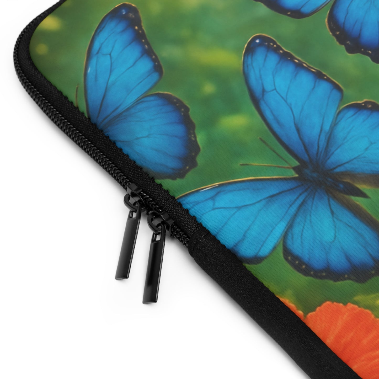 Tropical Laptop Sleeve, 5 Sizes - Perfect for Rainforest Lovers & Students / Morpho Butterfly Flight