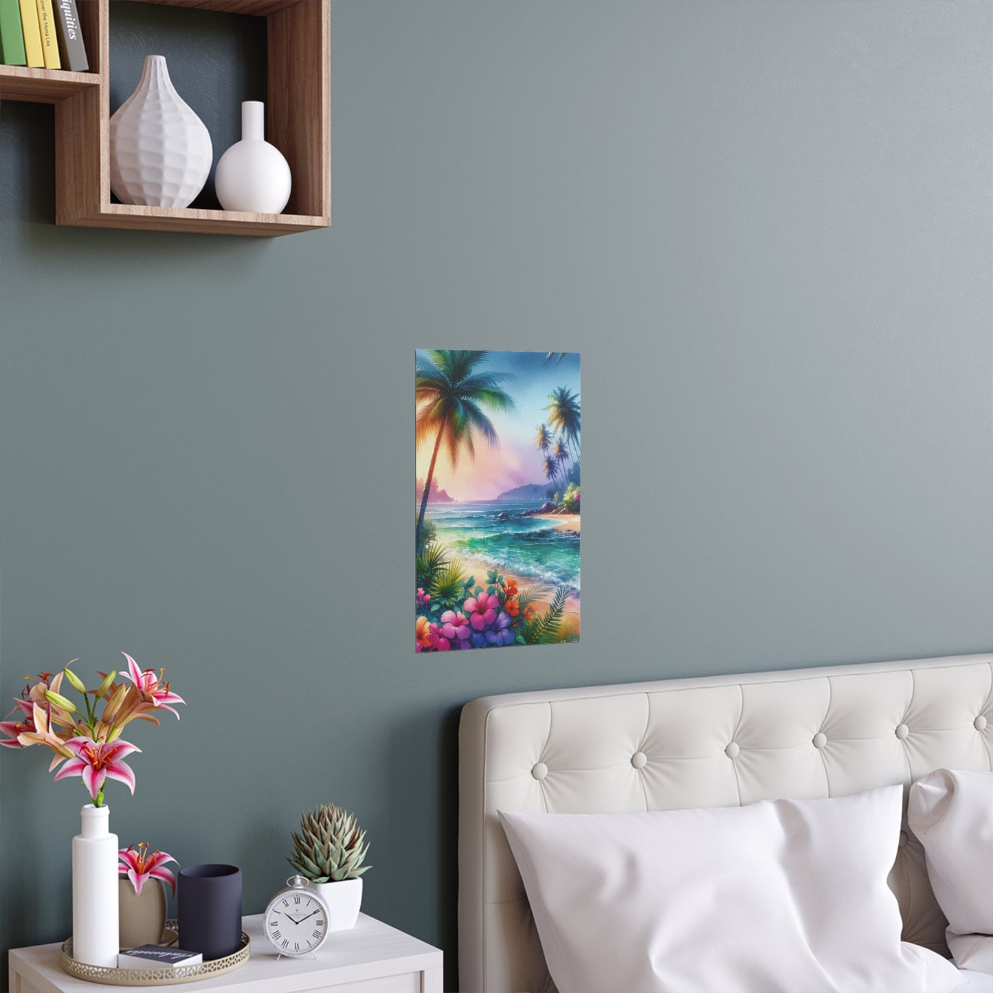 Vibrant Silk Wall Art for Home & Garden, Tropical Beach Decor, Indoor/Outdoor Silk Posters, Nature Love Gift, Summer Vibes