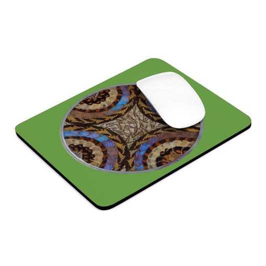 Tropical Mouse Pad, 2 Shapes - Beach Vibes for Home Office & Gamer / Real Butterfly Wing Art, Green