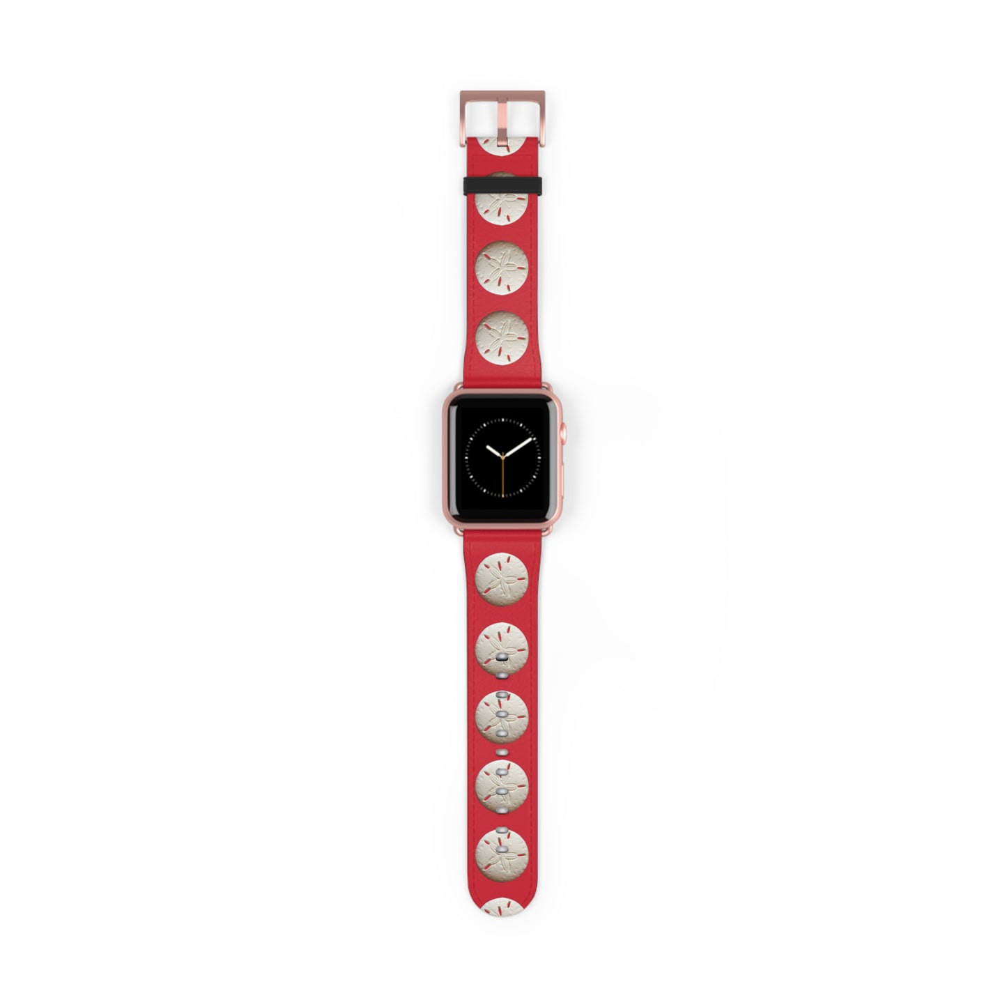 Apple Watch Band - Sand Dollar Parade, dark red