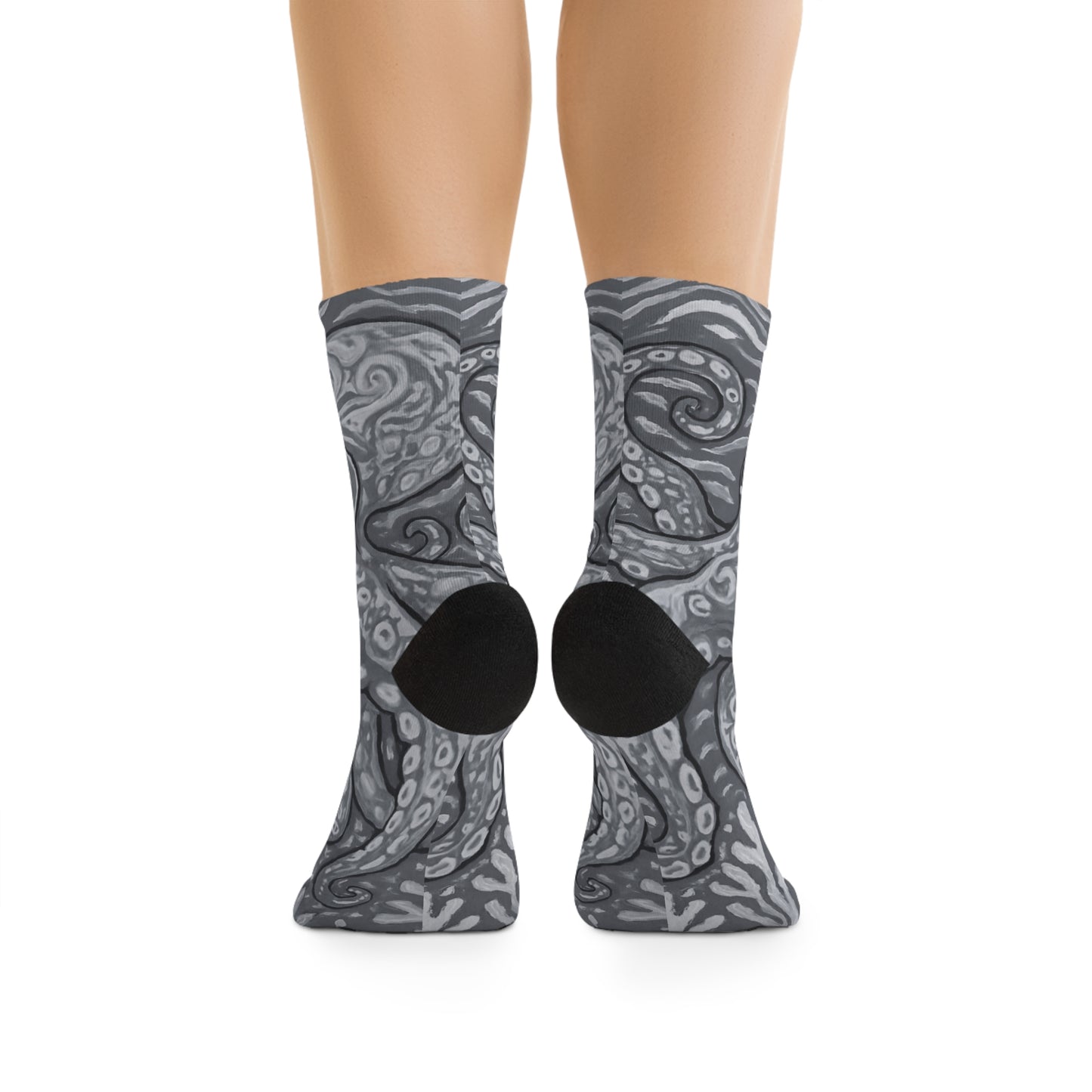 Recycled Poly Socks, Kraken Joe / Noir