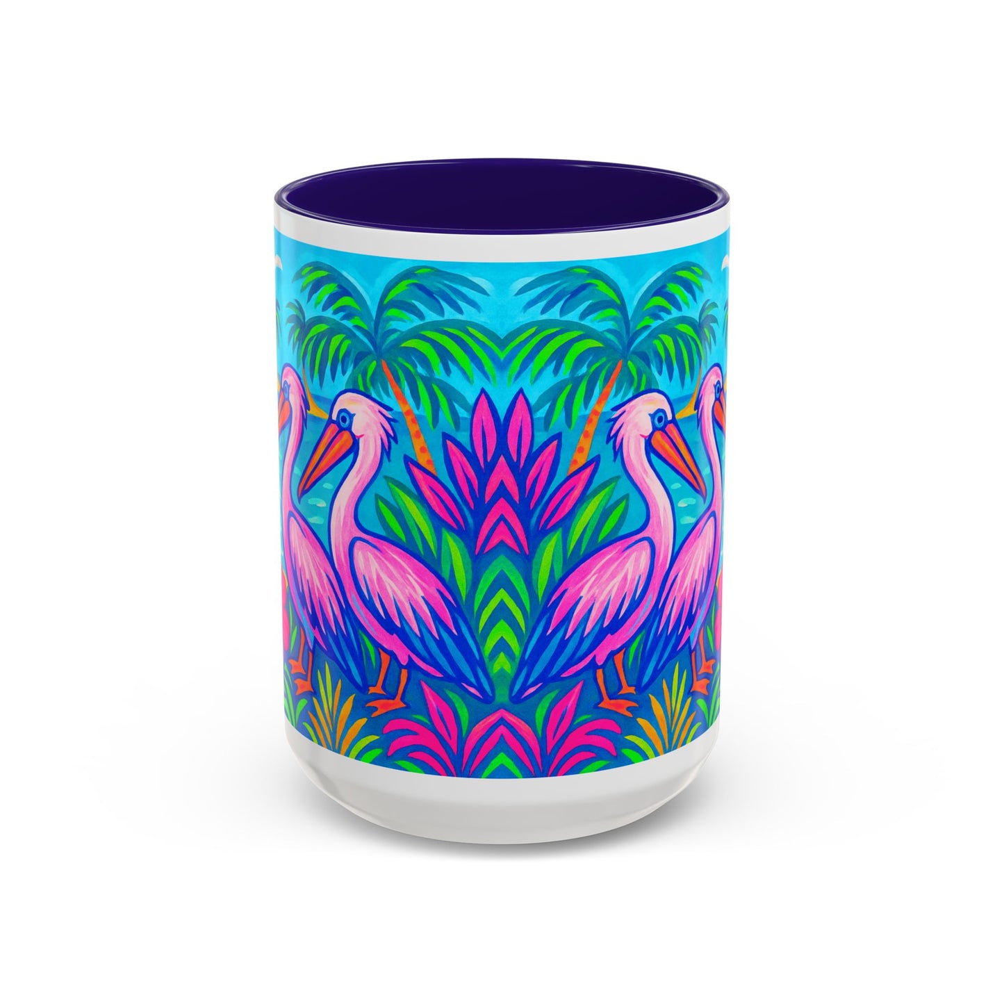 Accent Color Coffee Mug, Many Colors - 11oz & 15oz / Pelican Party