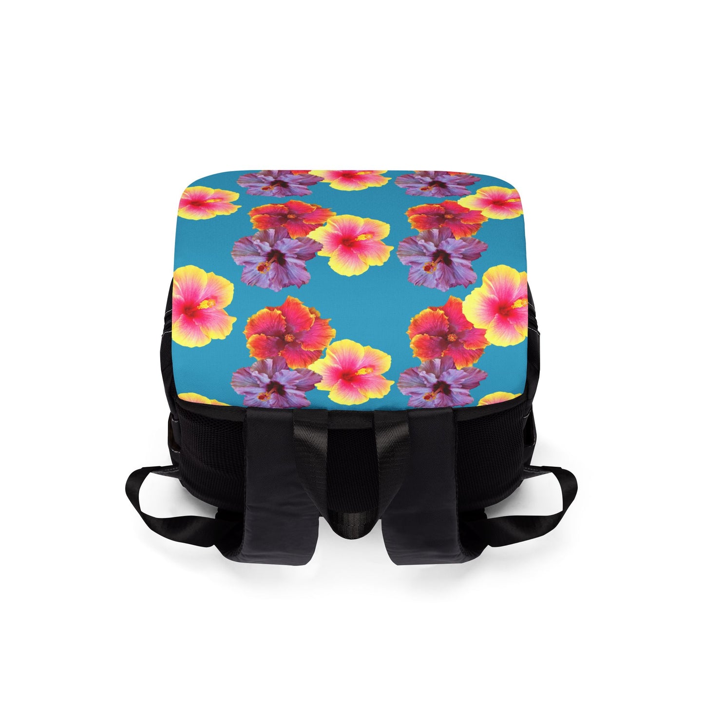 Hibiscus Flowers Trio/Turquoise Casual Backpack - Perfect for Everyday Adventures
